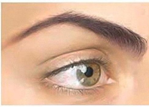 An eye without the lashes on