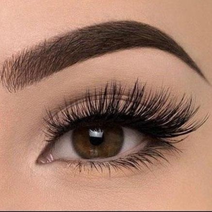 Magnetic lashes worn on a brown eye
