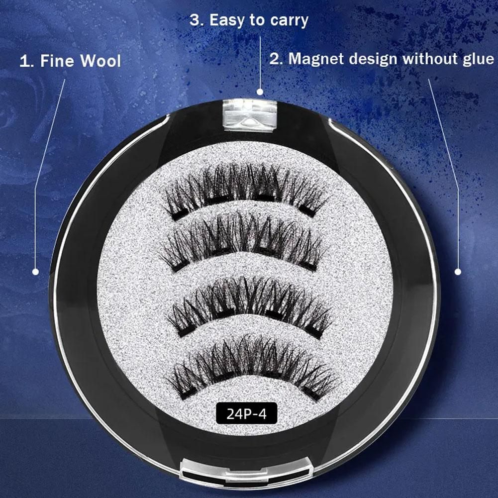 The lash case showing the magnetic lashes and applicator